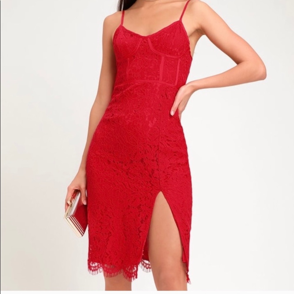 Red ❤️ Lace Bodycon Dress